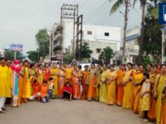 वार्ड 45 में मातृ शक्ति की भक्ति यात्रा – खेड़ापति माता मंदिर से साईं मंदिर तक निकली कांवड़ यात्रा!