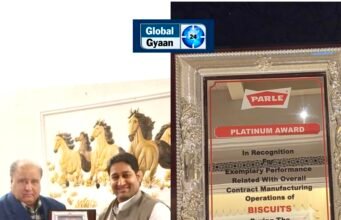 जुगनू फ़ूड्स प्राइवेट लिमिटेड को पारले का प्लेटिनम अवॉर्ड